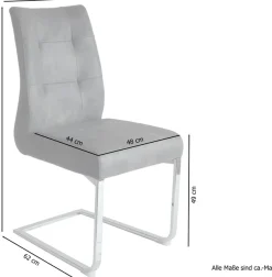 byLIVING Esszimmerstuhl »Marlen XXL« (Set) 2 Stk.bis zu 150 kg belastbar, Vintage-Bezug, Freischwinger
