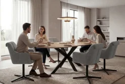byLIVING Esszimmerstuhl »MEXICO« (Set) 2 Stk.360° drehbar, Taschenfederkern, Doppelte Aufpolsterung im Rücken
