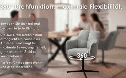 byLIVING Esszimmerstuhl »MEXICO« (Set) 2 Stk.360° drehbar, Taschenfederkern, Doppelte Aufpolsterung im Rücken
