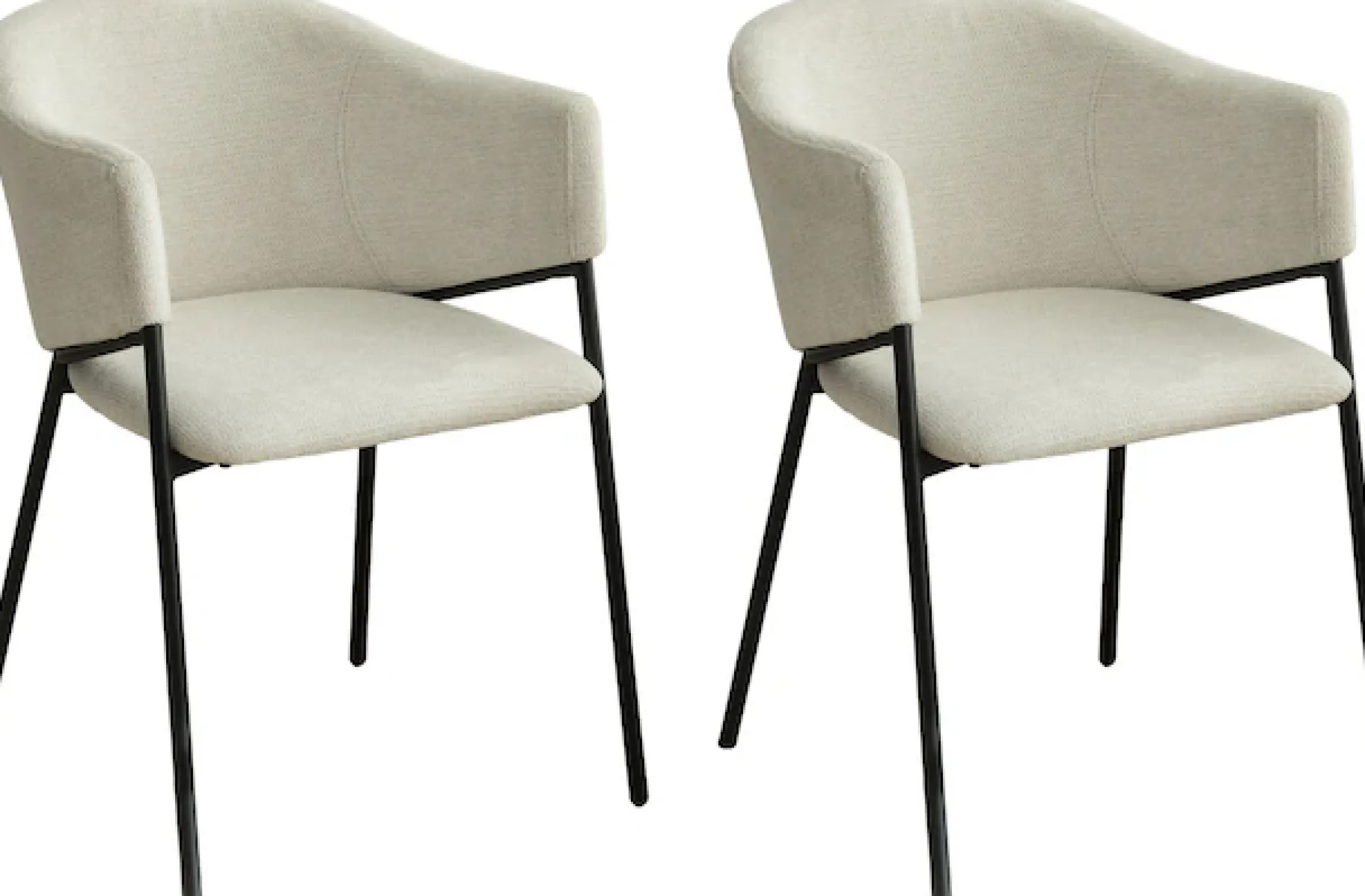 byLIVING Esszimmerstuhl »YORK« (Set) 2 Stk.Strukturstoff in beige, bis 110 kg, Schaumstoff, 4-Fußgestell