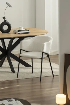 byLIVING Esszimmerstuhl »YORK« (Set) 2 Stk.Strukturstoff in beige, bis 110 kg, Schaumstoff, 4-Fußgestell
