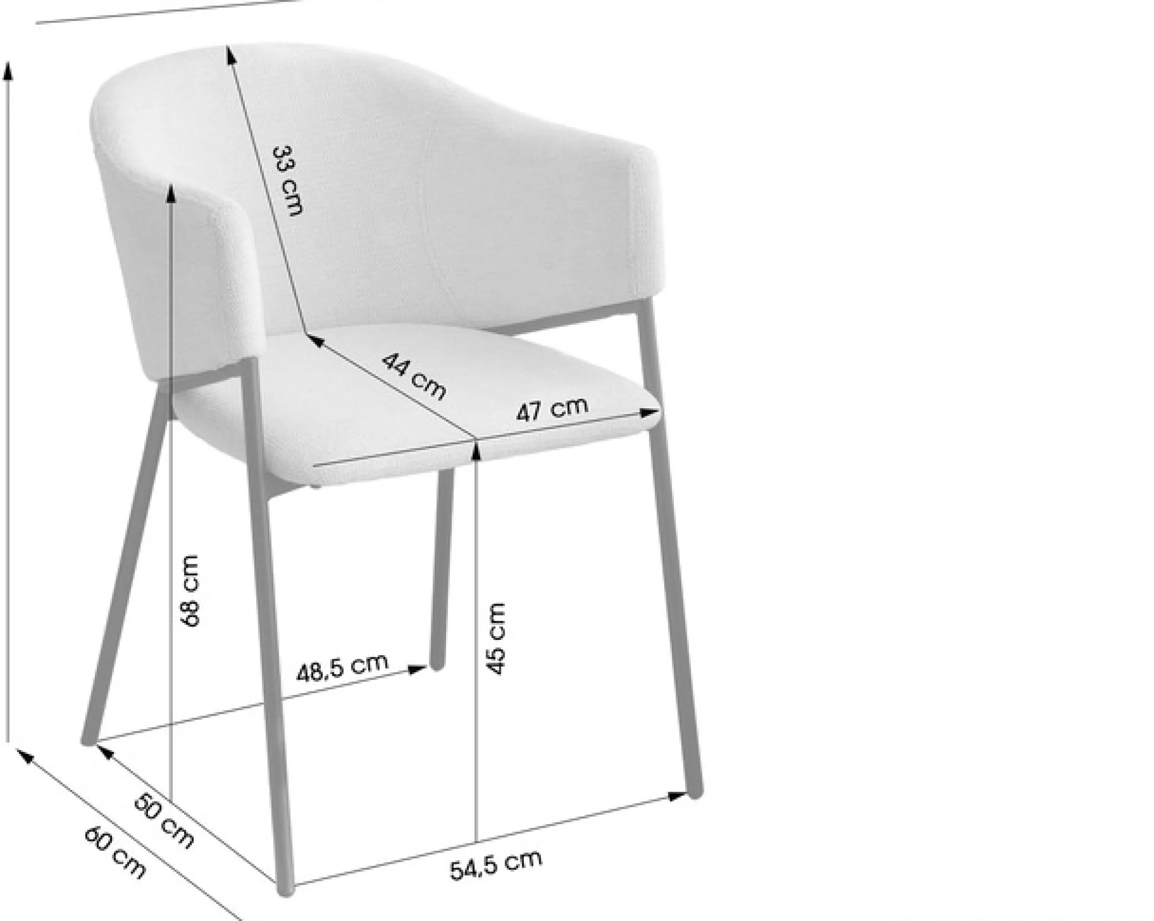 byLIVING Esszimmerstuhl »YORK« (Set) 2 Stk.Strukturstoff in beige, bis 110 kg, Schaumstoff, 4-Fußgestell