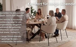 byLIVING Esszimmerstuhl »YORK« (Set) 2 Stk.Strukturstoff in beige, bis 110 kg, Schaumstoff, 4-Fußgestell