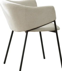 byLIVING Esszimmerstuhl »YORK« (Set) 2 Stk.Strukturstoff in beige, bis 110 kg, Schaumstoff, 4-Fußgestell