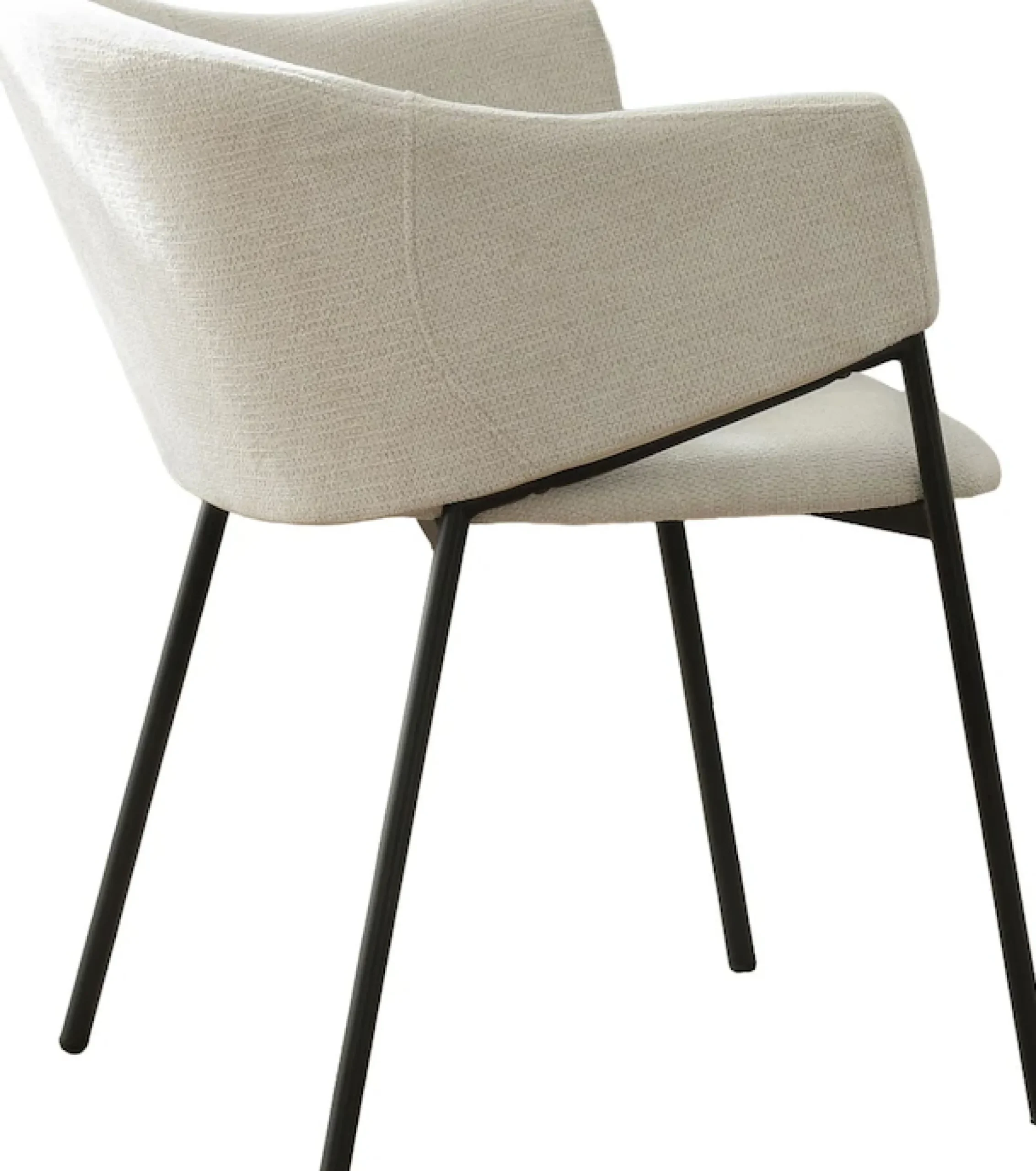 byLIVING Esszimmerstuhl »YORK« (Set) 2 Stk.Strukturstoff in beige, bis 110 kg, Schaumstoff, 4-Fußgestell