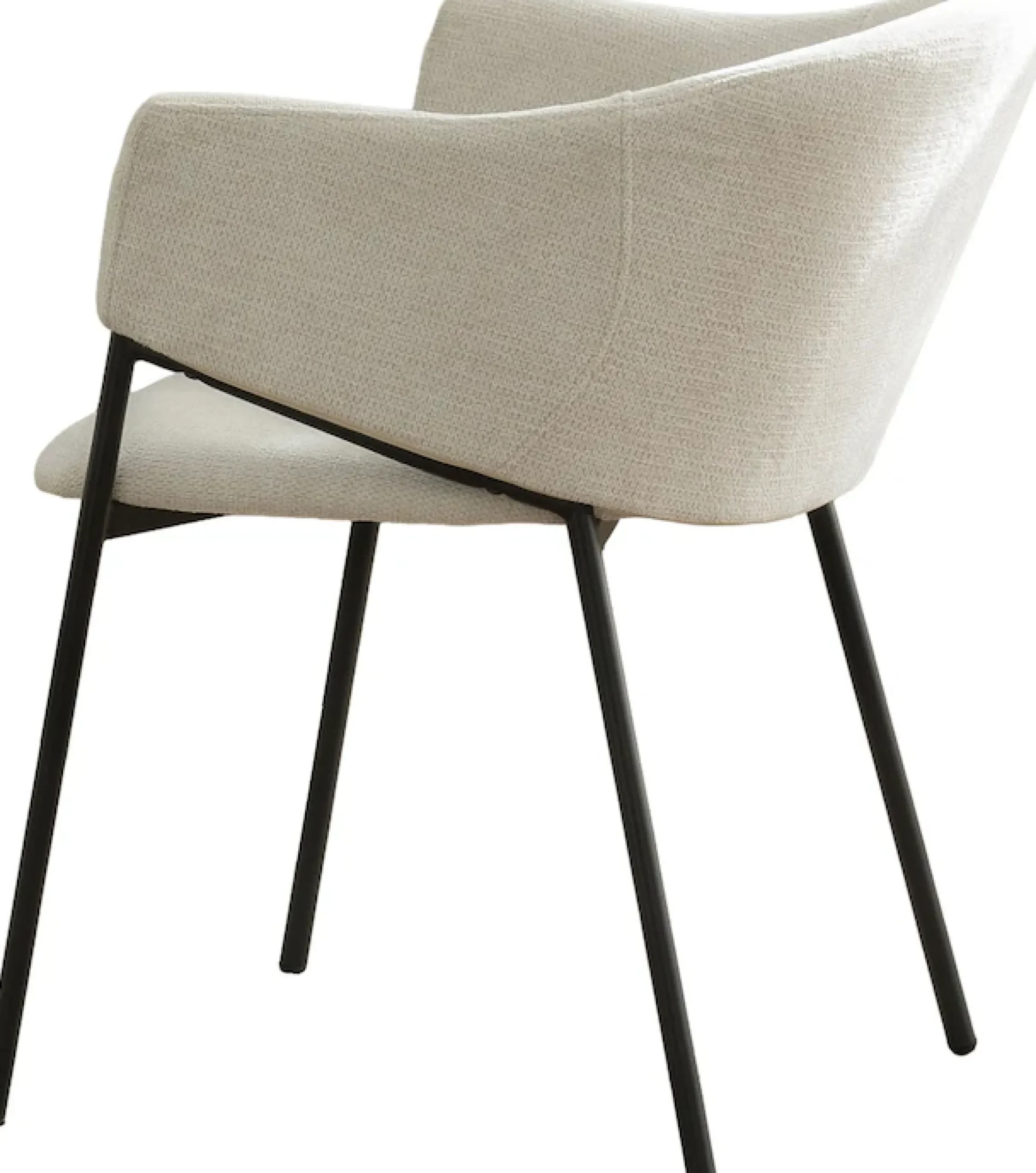 byLIVING Esszimmerstuhl »YORK« (Set) 2 Stk.Strukturstoff in beige, bis 110 kg, Schaumstoff, 4-Fußgestell