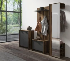 byLIVING Garderobenpaneel »Ben« 1 Stk. tlg. Breite 40 cm, mit Spiegel und Kleiderstange