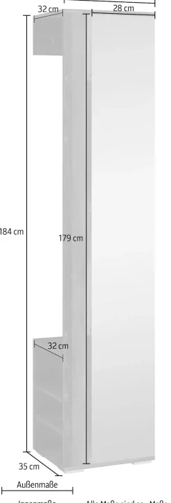 byLIVING Garderobenpaneel »Ben« 1 Stk. tlg. Breite 40 cm, mit Spiegel und Kleiderstange