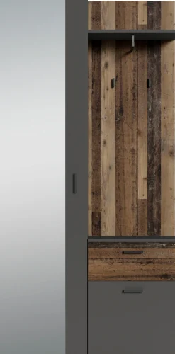 byLIVING Kompaktgarderobe »Jakob« mit großem Spiegel und Ablage, Breite 97 cm