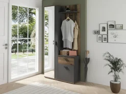 byLIVING Kompaktgarderobe »Jakob« mit großem Spiegel und Ablage, Breite 97 cm