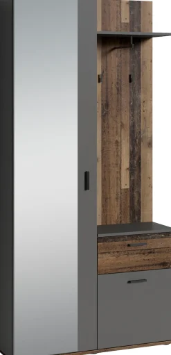 byLIVING Kompaktgarderobe »Jakob« mit großem Spiegel und Ablage, Breite 97 cm