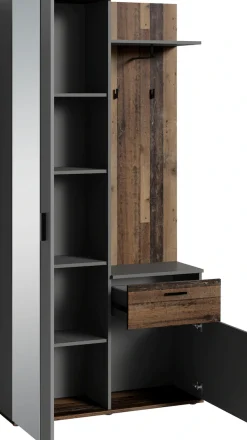 byLIVING Kompaktgarderobe »Jakob« mit großem Spiegel und Ablage, Breite 97 cm