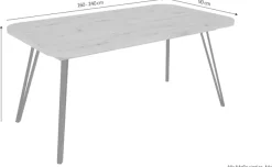 byLIVING Kulissentisch »Life« 1 Stk. tlg. mit Synchronauszug, ausziehbar von 160 auf 240 cm, Artisan Eiche