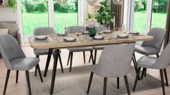 byLIVING Kulissentisch »Life« 1 Stk. tlg. mit Synchronauszug, ausziehbar von 160 auf 240 cm, Artisan Eiche