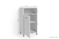 byLIVING Midischrank »Wellness« mit variablem Einlegeboden und offenem Fach für viel Stauraum