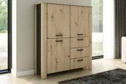 byLIVING Vitrine »Highboard Faro« 1 Stk. tlg. 3 Türen und 3 Schubkästen für maximale Ordnung, verschiedene Farben.