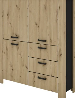 byLIVING Vitrine »Highboard Faro« 1 Stk. tlg. 3 Türen und 3 Schubkästen für maximale Ordnung, verschiedene Farben.