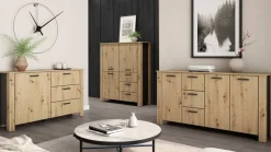 byLIVING Vitrine »Highboard Faro« 1 Stk. tlg. 3 Türen und 3 Schubkästen für maximale Ordnung, verschiedene Farben.