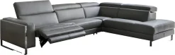 CALIA ITALIA Ecksofa »Pier, Design und erstklassiger Sitzkomfort im Einklang, L-Form« mit elektrischer Relaxfunktion, in hochwertigem Lederbezug