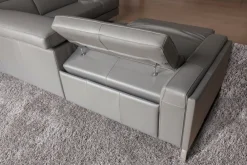 CALIA ITALIA Ecksofa »Pier, Design und erstklassiger Sitzkomfort im Einklang, L-Form« mit elektrischer Relaxfunktion, in hochwertigem Lederbezug