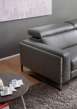 CALIA ITALIA Ecksofa »Pier, Design und erstklassiger Sitzkomfort im Einklang, L-Form« mit elektrischer Relaxfunktion, in hochwertigem Lederbezug