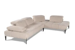CALIA ITALIA Ecksofa »Skyline, Made in Italy, Design-Sofa, L-Form, mit Sitztiefenverstellung« verstellbare Armlehne und Kopfstütze für maximalen Komfort