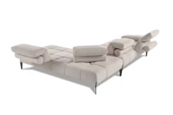 CALIA ITALIA Ecksofa »Skyline, Made in Italy, Design-Sofa, L-Form, mit Sitztiefenverstellung« verstellbare Armlehne und Kopfstütze für maximalen Komfort