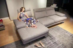 CALIA ITALIA Ecksofa »Toby Wing, B/T: 278/153 cm, Designsofa, Premium Sitzkomfort, L-Form« inklusive Sitztiefenverstellung, Füße in schwarz matt