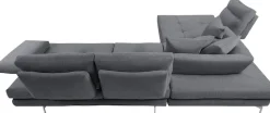 CALIA ITALIA Ecksofa »Toby Wing, B/T: 288/232 cm, Designsofa mit hohem Sitzkomfort, L-Form« Sitztiefenverstell.,wahlw. mit Kissen-Set, Füße chrom glänzend