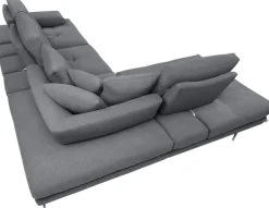 CALIA ITALIA Ecksofa »Toby Wing, B/T: 288/232 cm, Designsofa mit hohem Sitzkomfort, L-Form« Sitztiefenverstell.,wahlw. mit Kissen-Set, Füße chrom glänzend