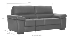 CALIA ITALIA 3-Sitzer »Gaia, Sofa im edlen Design und mit erstklassigem Sitzkomfort« aus pflegeleichtem Luxus-Microfaser Ginevra Hydro Care