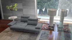 CALIA ITALIA 3-Sitzer »Toby Wing, 208 cm breit, Designsofa mit hohem Sitzkomfort« inklusive Sitztiefenverstellung, Füße in Chrom glänzend