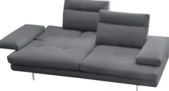 CALIA ITALIA 3-Sitzer »Toby Wing, 208 cm breit, Designsofa mit hohem Sitzkomfort« inklusive Sitztiefenverstellung, Füße in Chrom glänzend