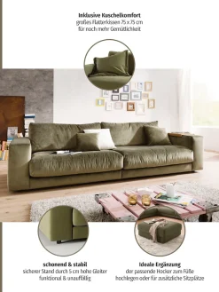 3C Candy Big-Sofa »Enisa II« incl. 1 Flatterkissen, Wahlweise mit Flecken-Schutz-Bezug Easy care