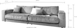 3C Candy Big-Sofa »Enisa II« incl. 1 Flatterkissen, Wahlweise mit Flecken-Schutz-Bezug Easy care