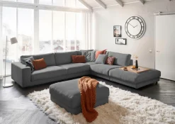 3C Candy Ecksofa »Enisa II, bequem und komfortabel, großes Familiensofa, L-Form« incl. 3 Flatterkissen, wahlweise mit Flecken-Schutz-Bezug Easy care