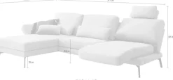 3C Candy Ecksofa »Kairo modernes Multifunktions-Sofa, bequem,L-Form« inklusive Drehsitz, Armlehnen- und Rückenverstellung, OTTOs Choice