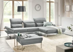 3C Candy Ecksofa »Mallow Designsofa mit Komfortfunktionen, modern und bequem, L-Form« Verstellbare Armlehne und Kopfteil, manuelle Sitztiefenverstellung