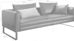 3C Candy 3-Sitzer »Avola Designsofa mit Lederbezug, tolle Verarbeitungsdetails« bequem und komfortabel