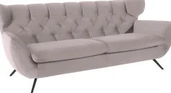 3C Candy 3-Sitzer »Beatrice, extravagantes Megasofa, bequem, Küchensofa, Breite 225cm« mit Rückensteppung im Rautenmuster, Samt Optik, auch in Fellimitat