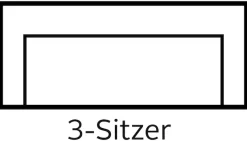 3C Candy 3-Sitzer »Beatrice, extravagantes Megasofa, bequem, Küchensofa, Breite 225cm« mit Rückensteppung im Rautenmuster, Samt Optik, auch in Fellimitat