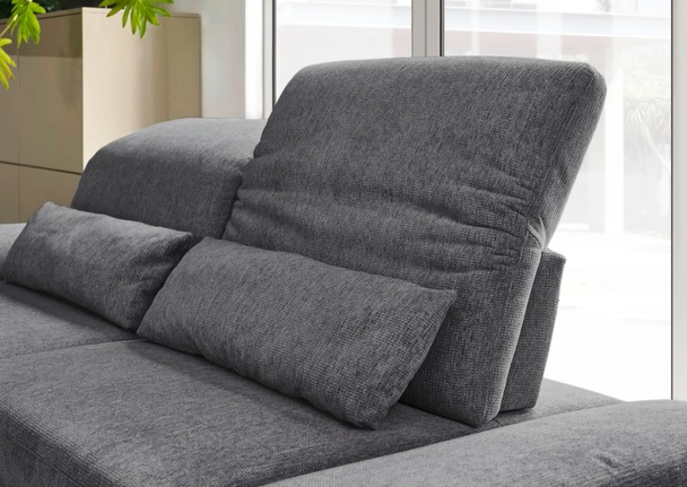 3C Candy 3-Sitzer »Mallow Designsofa mit Komfortfunktionen, modern und bequem,« Verstellbare Armlehne und Kopfteil, manuelle Sitztiefenverstellung