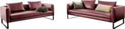 3C Candy Sofa »Avola bequem und elegantes Leder-Sofaset, tolle Verarbeitungsdetails« Garnitur: Sofaset bestehend aus 2,5-Sitzer und 3-Sitzer