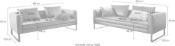 3C Candy Sofa »Avola bequem und elegantes Leder-Sofaset, tolle Verarbeitungsdetails« Garnitur: Sofaset bestehend aus 2,5-Sitzer und 3-Sitzer