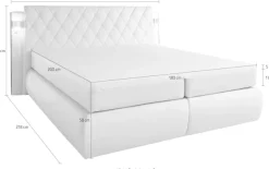 COLLECTION AB Boxspringbett inklusive Bettkasten, LED-Beleuchtung und Topper