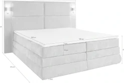COLLECTION AB Boxspringbett »Copenhagen« inklusive Bettkasten, Topper, wahlweise mit LED-Beleuchtung
