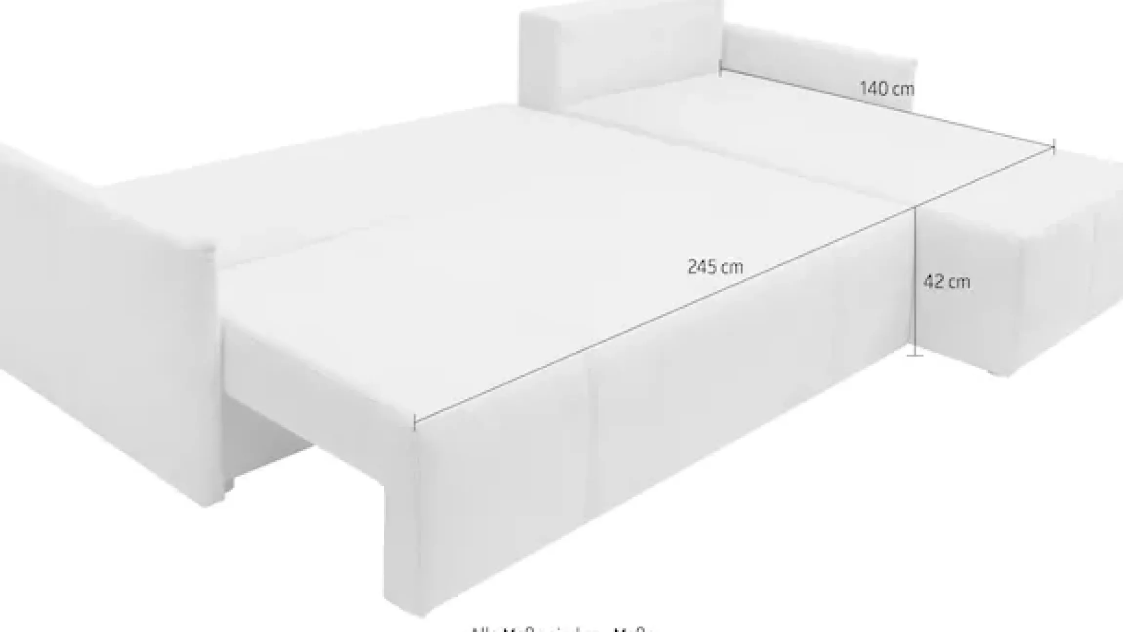 COLLECTION AB Ecksofa »CAB L-Form, B: 263 cm« Schlaffunktion, Bettkasten & 2 Zierkissen, Federkern