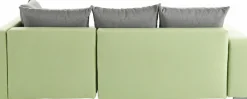 COLLECTION AB Ecksofa »John L-Form, B: 226 cm, Schlaffunktion & Bettkasten« Regalelement & 2 Zierkissen, Couch optional mit Federkern
