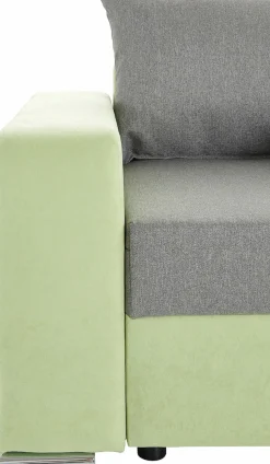 COLLECTION AB Ecksofa »John L-Form, B: 226 cm, Schlaffunktion & Bettkasten« Regalelement & 2 Zierkissen, Couch optional mit Federkern