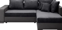 COLLECTION AB Ecksofa »John L-Form, B: 226 cm« Schlaffunktion, Bettkasten, Regalelement & 2 Zierkissen